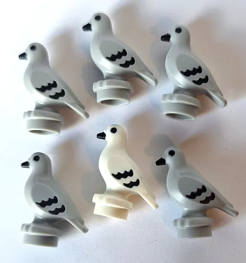 LEGO PIGEON x6 zoo city animal wildlife birds 11371 60469 60506 60473 pigeons