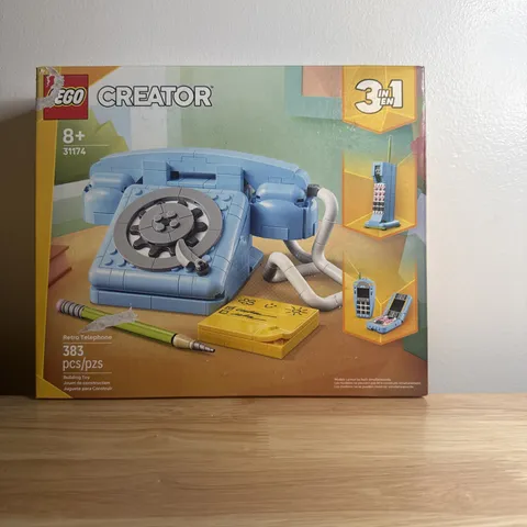 LEGO Creator Retro Telephone 31174 3 in 1 Rotary Phone 383 Pcs Set NEW Sealed