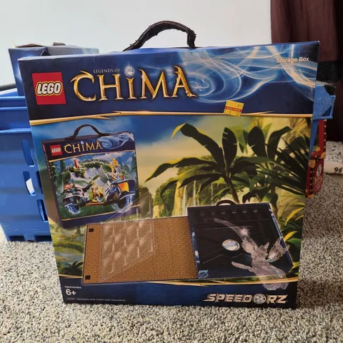 LEGO Legends of Chima Speedorz Storage Box Carrying Case Blue Card Holder 2013