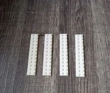 4 pieces White Genuine Lego 2 x 12 Plates Part 2445 WYSIWYG IRL 4- 2 x 12 pieces