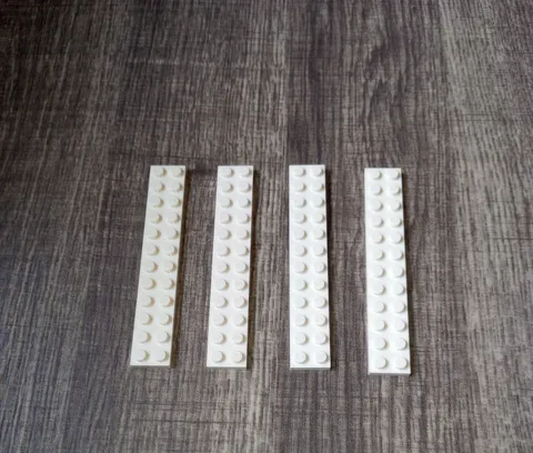 4 pieces White Genuine Lego 2 x 12 Plates Part 2445 WYSIWYG IRL 4- 2 x 12 pieces