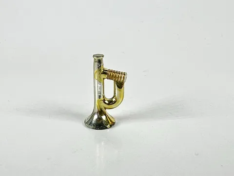 LEGO Minifigure Utensil Musical Instrument Bugle/Trumpet Chrome Gold Part