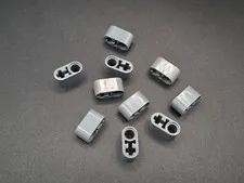 LEGO - 10x - Technic - Lift Arm Thick - 1x2 Axle Hole - Dark Grey - Grey - 60483