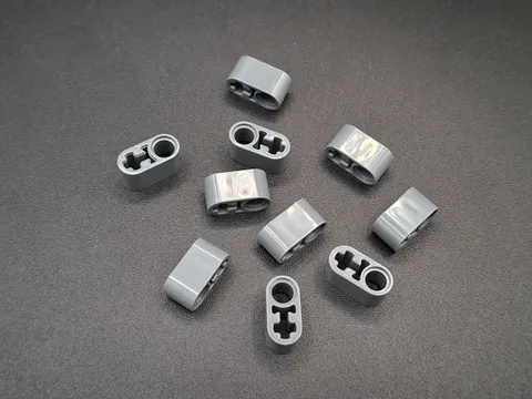 LEGO - 10x - Technic - Lift Arm Thick - 1x2 Axle Hole - Dark Grey - Grey - 60483