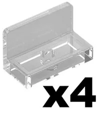 Lego Clear Transparent PANEL Rounded Corners 1 x 2 x 1 Qty 4 Part 4865b TR01
