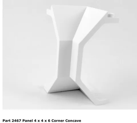 Lego 1x 2467 White Panel Corner Concave 4x4x6 Curved Wall  6395 6441 6885 9355