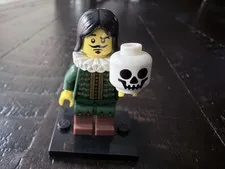 LEGO Thespian / Actor Minifigure 8833 Series 8 Complete W/ Stand Skull