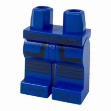 LEGO Minifigure Legs with Dark Blue Sash and Knee Wrappings