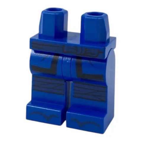 LEGO Minifigure Legs with Dark Blue Sash and Knee Wrappings
