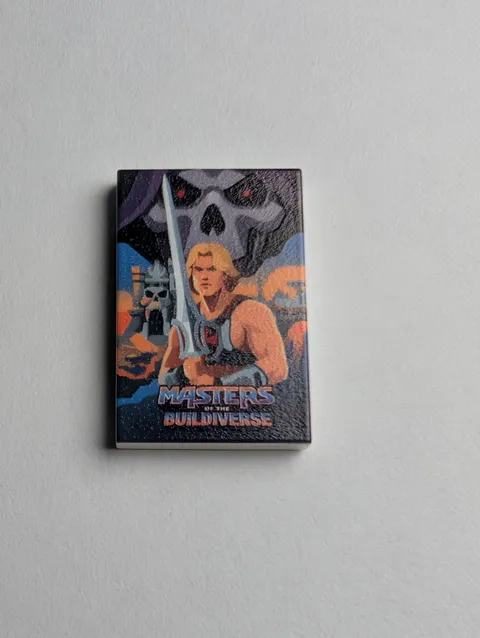 Masters of The Universe Parody Custom printed original LEGO® brick 2x3 tile