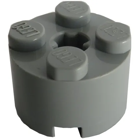 LEGO 45x Light Bluish Gray Brick, Round 2 x 2 with Axle Hole inv.621