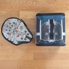 Set of 2 Lego Star Wars ZipBin Storage Cases Millenium Falcon Playmat