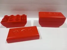 Lego Duplo 2 Thin Red Pillow Seating 2X4 Panel Cushion