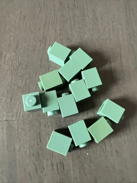 Lego 3005 Sand Green Brick 1x1 - 13 Pieces