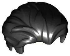 LEGO Black Minifigure, Hair Swept Back with Slight Widow's Peak and Short Sidebu