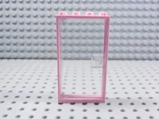 LEGO Pink 1x4x6 Door Frame w/ Trans Clear Door Minifig BI