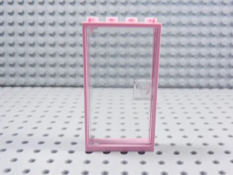 LEGO Pink 1x4x6 Door Frame w/ Trans Clear Door Minifig BI