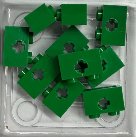 LEGO Technic, Brick 1 x 2 w/ Axle, 32064, Green, QTY 10 Free Shipping