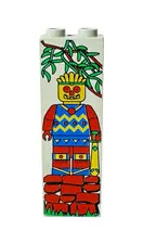LEGO Brick 1 x 2 x 5 with Jungle Minifigure Pattern Part# 2454px6 5936 5986