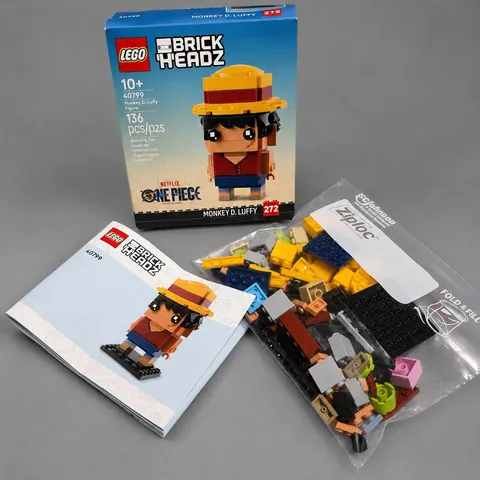 LEGO 40799 Monkey D. Luffy BRICKHEADZ One Piece Complete Set 136 pcs 10+ Box