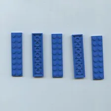 LEGO x 5 Blue Plate 2 x 8 3034