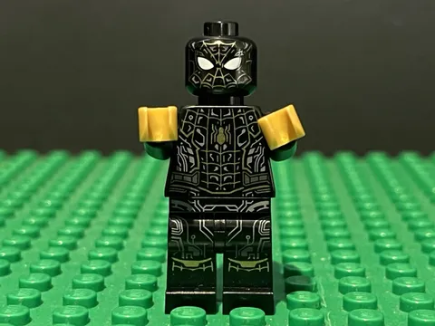 Lego Spider Man Black and Gold Suit Minifigure 76195 sh0774 Marvel Super Heroes