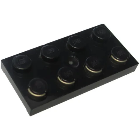 LEGO Black Electric Plate 2 x 4 with Contacts (4757 / 73534) INV 1