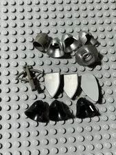 LEGO castle minifigure lot of helmets, shield and crossbow