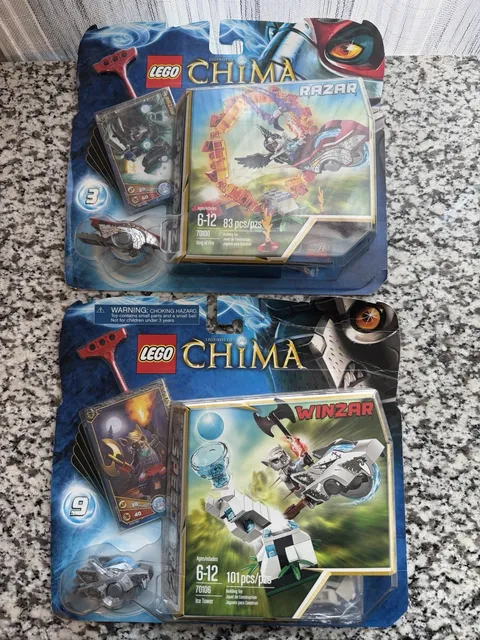 LEGO Legends of Chima Lot of 2: 70100 70106  Winzar Razar Retired Sets Sealed