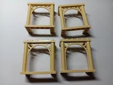 LEGO BULK LOT OF 4 TAN ORNAMENTED ARCH BRICK 3X6X5 #30613