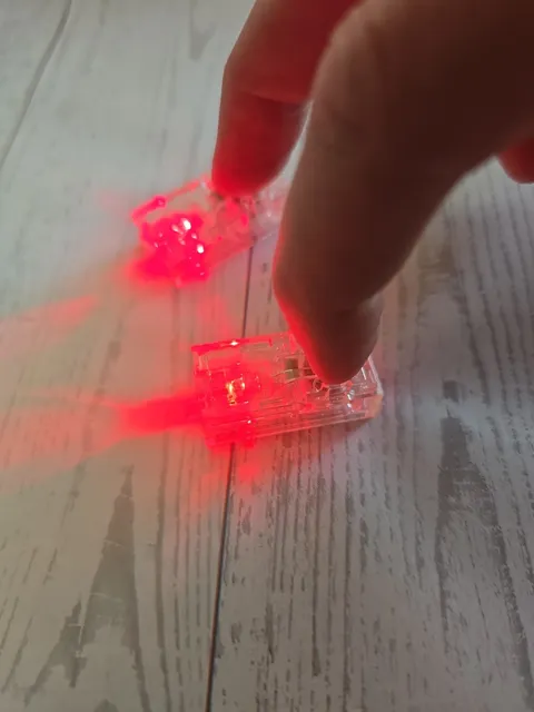 (QTY 2) LEGO® Electric Light Brick 2 x 4 with Red LED (New Batteries!) 