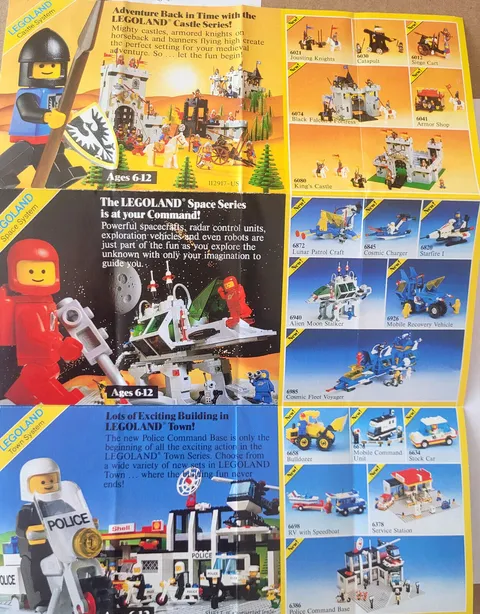 LEGO 1986 US Catalog Mini Flyer m86us vintage Space Pirates Town City Catalogue