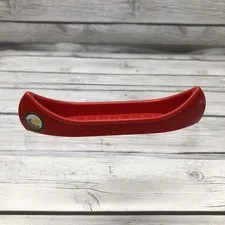 LEGO Red Boat Canoe With Sun And Mountains Sticker