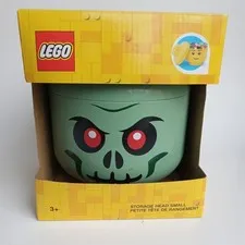 Lego Skeleton Zombie Storage Head w Lid - NEW! Storage,  Halloween, FAST SHIP!