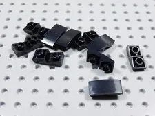 LEGO Lot of 10 Black 2x1 Curved Inverted Slopes BH
