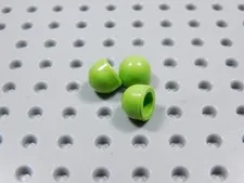 LEGO Lot of 3 Lime Green 1x1 Half Dome Bricks BO