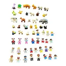 Lego Duplo Mini Figure Animals Lot Of 57 Safari Disney Pixar People