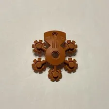 LEGO Bionicle Weapon 5 x 5 Shield with Gear Tips 44938 Dark Orange SW 4504
