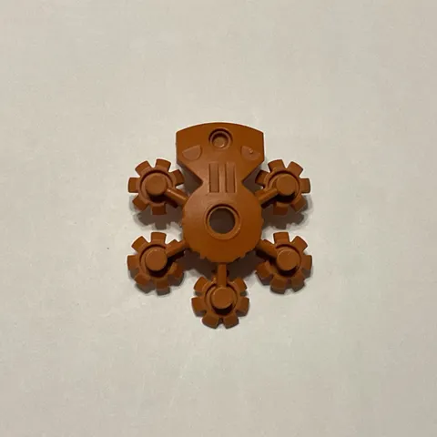 LEGO Bionicle Weapon 5 x 5 Shield with Gear Tips 44938 Dark Orange SW 4504