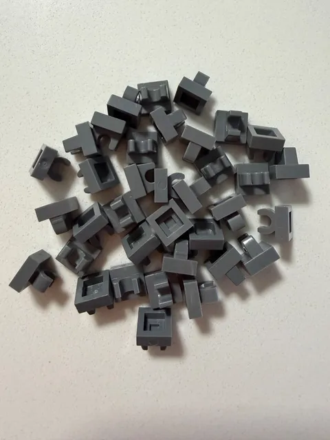 Lego 2555 / 15712 Tile Modified 1 x 1 with Open O Clip Select Color Pack of 6
