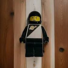 Vintage 1988 Lego Futuron Black Minifigure (SP014) No Visor Astronaut