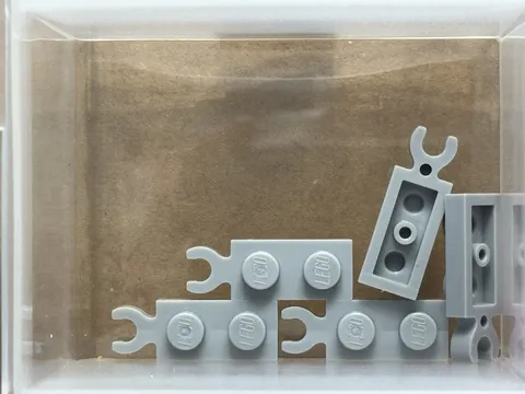 LEGO Parts - Light Bluish Gray Plate 1 x 2 with Clip on End - No 78256 - QTY 5