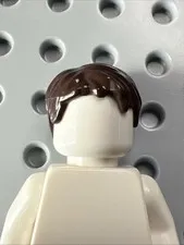 LEGO Minifigure Hair Short Tousled Side Part 62810 Dark Brown Lot of 4 Star Wars