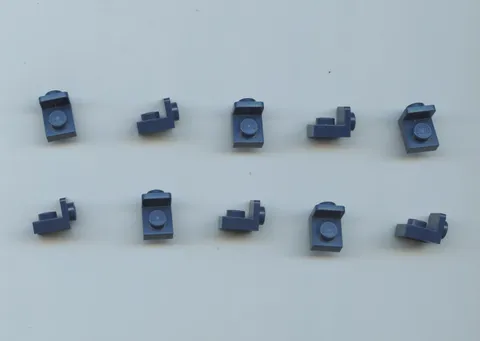 LEGO x 10 Dark Blue Bracket 1 x 1 - 1 x 1 Inverted 36840