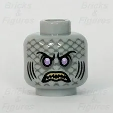 LEGO Ultra Agents Sharx Minifigure Head Part Scales Gills Yellow Teeth 70172