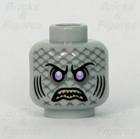LEGO Ultra Agents Sharx Minifigure Head Part Scales Gills Yellow Teeth 70172