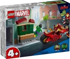 LEGO ® Super Heroes 76287 Iron Man with bike and the Hulk
