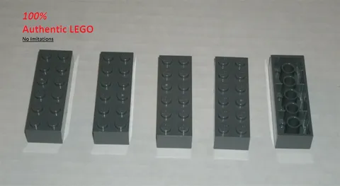 LEGO NEW 2x6 Dark Stone Grey Brick (5x) 4210875 Brick 44237