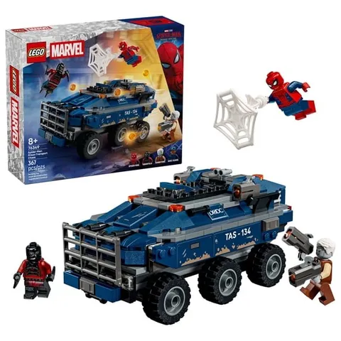 LEGO Marvel Spider-Man Prison Transport Chase, Includes 4 Minifigures - 76349