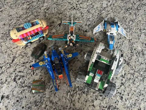 Lego Random Lot Of 5 Incomplete Vehicles Friends Space And More